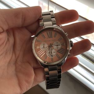 Michael Kord silver/rose gold woman’s watch